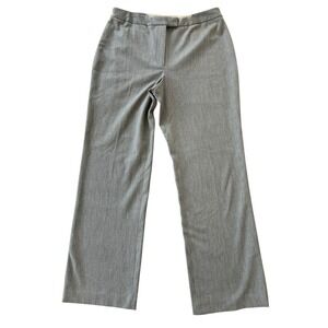 Vtg 90s Peck & Peck Flat Front Straight Leg Heavy Gray Pants Size 14 Old Money